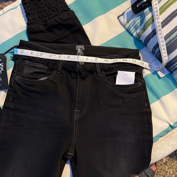 NWT PRPS High-Waist Denim Joggers Washed Black Size 27 - Picture 4 of 9